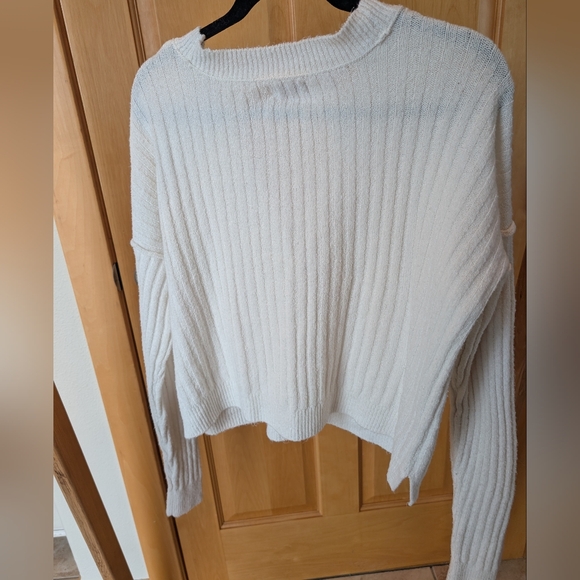 Cream Ribbed Button Up Cardigan - Picture 7 of 7